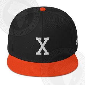 Retro X Snapback Black and Orange