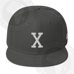 Retro X Snapback Charcoal Grey