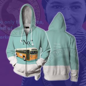 Rosa Parks Bus No Cosplay Zip Up Hoodie