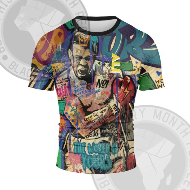 African Americans The Arts Ali Illustration Short Sleeve Compression Shirt