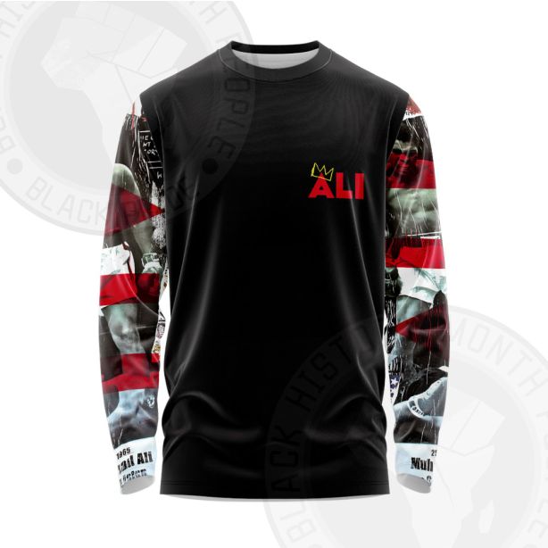 African Americans The Arts Ali The King Collage Long Sleeve Shirt