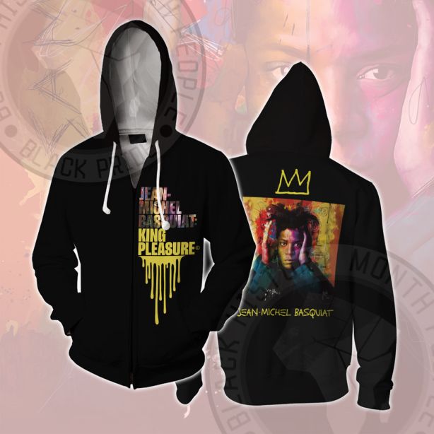 African Americans The Arts Basquiat Black Artist Cosplay Zip Up Hoodie