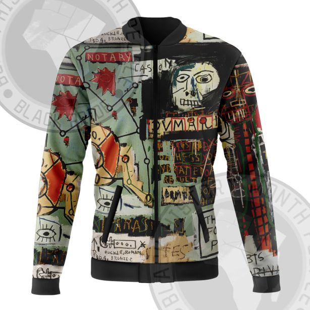 African Americans The Arts Basquiat Graffiti Bomber Jacket