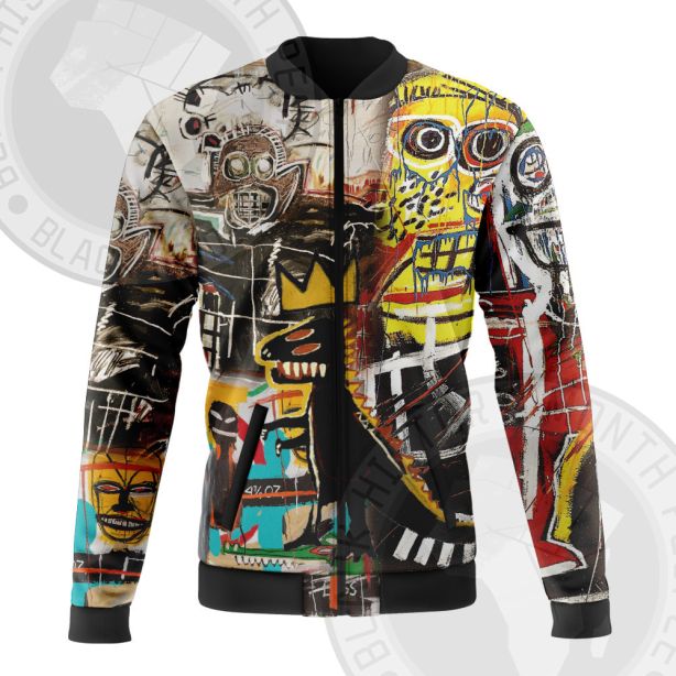 African Americans The Arts Basquiat Graffiti life Bomber Jacket