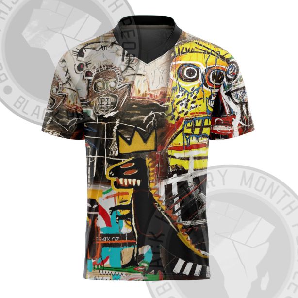 African Americans The Arts Basquiat Graffiti life Football Jersey