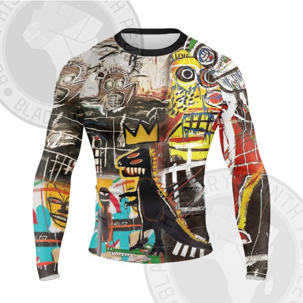 African Americans The Arts Basquiat Graffiti life Long Sleeve Compression Shirt