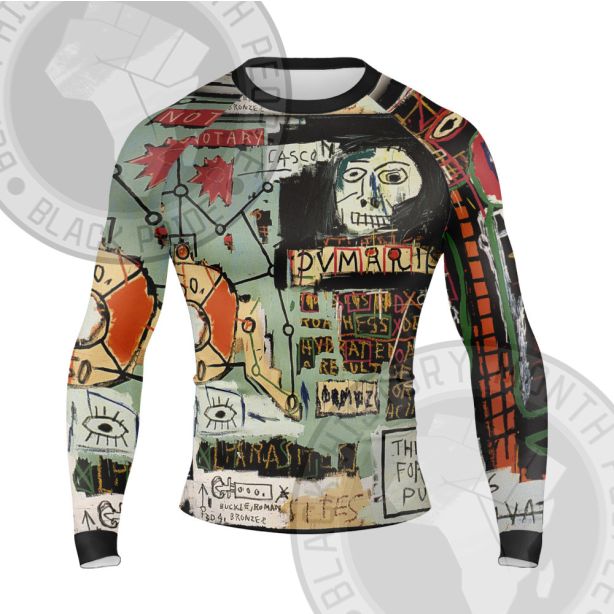 African Americans The Arts Basquiat Graffiti Long Sleeve Compression Shirt