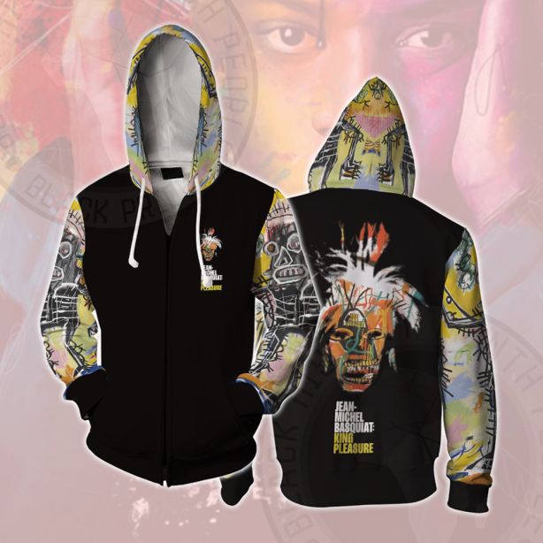 African Americans The Arts Basquiat King Pleasure Cosplay Zip Up Hoodie