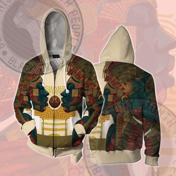 African Americans The Arts Bigital Art Painting Cosplay Zip Up Hoodie