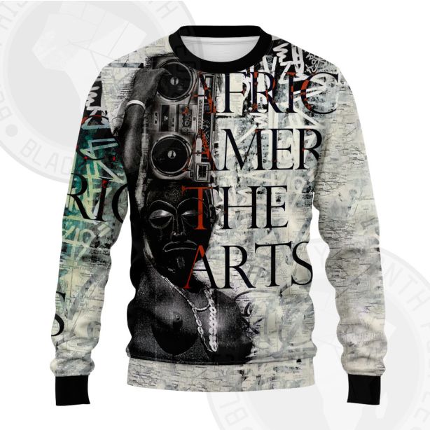 African Americans The Arts Black and White Illustration Sweatshirt