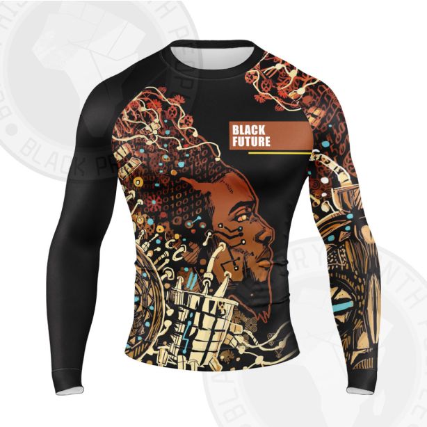 African Americans The Arts Black Future Male Long Sleeve Compression Shirt