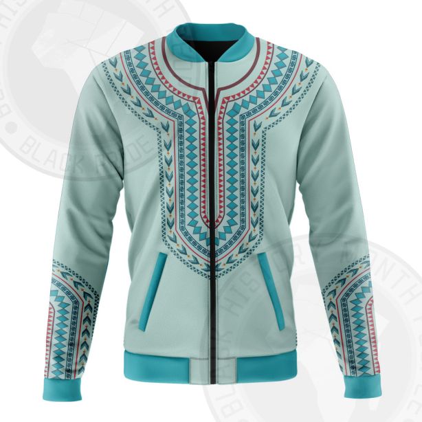 African Totem Dashiki Rhombus Flower Bomber Jacket