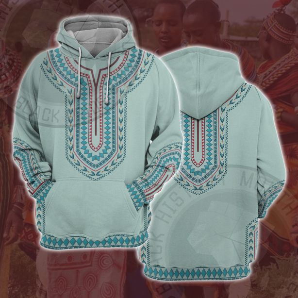 African Totem Dashiki Rhombus Flower Cosplay Hoodie