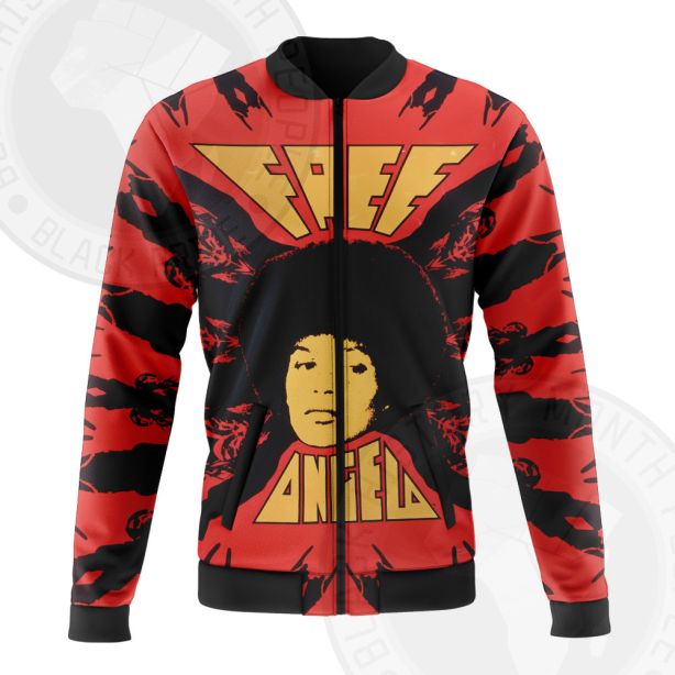 Angela Davis Free Equality Red Bomber Jacket