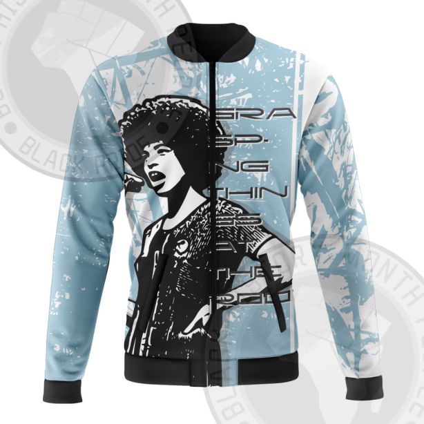 Angela Davis Grasping Things At The Root Bomber Jacket