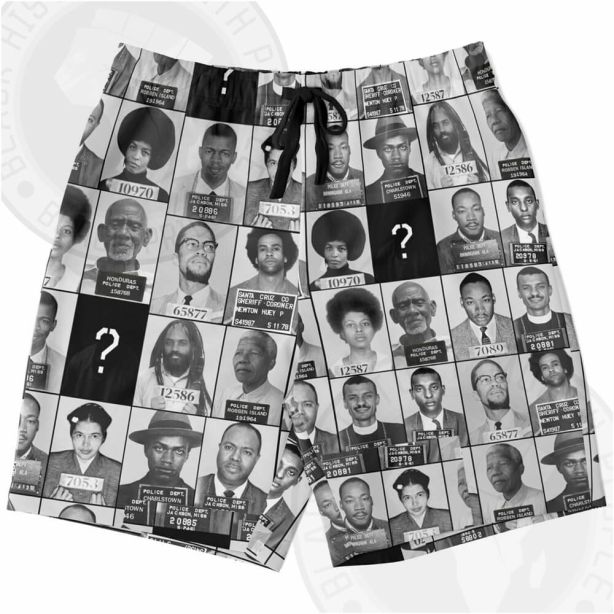 Black And Famous Mugshot Long Shorts