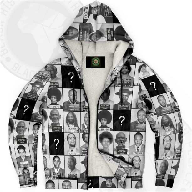 Black And Famous Mugshot Microfleece Zip hoodie