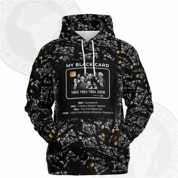 Black Card Fashion Hoodie