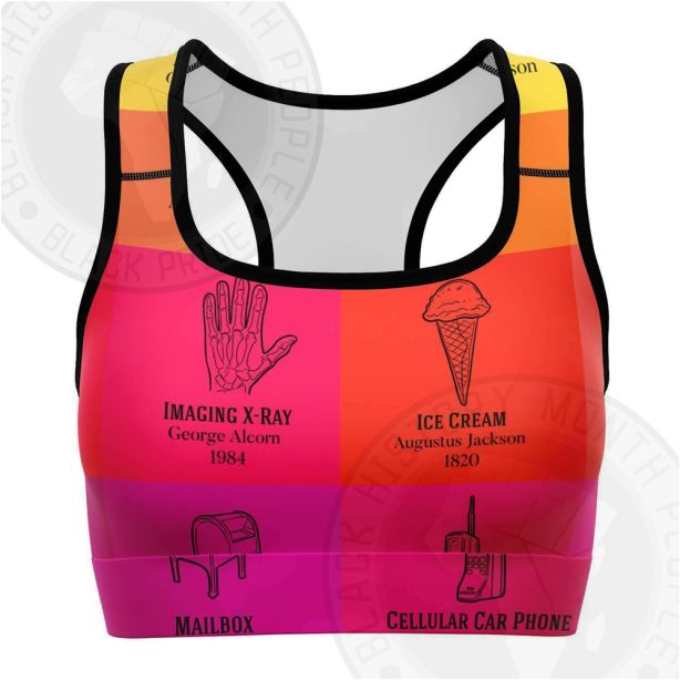 Black Inventor Sports Bra