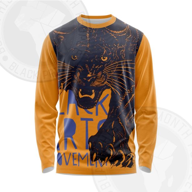 Black Panther Black Power Art Illustration Long Sleeve Shirt