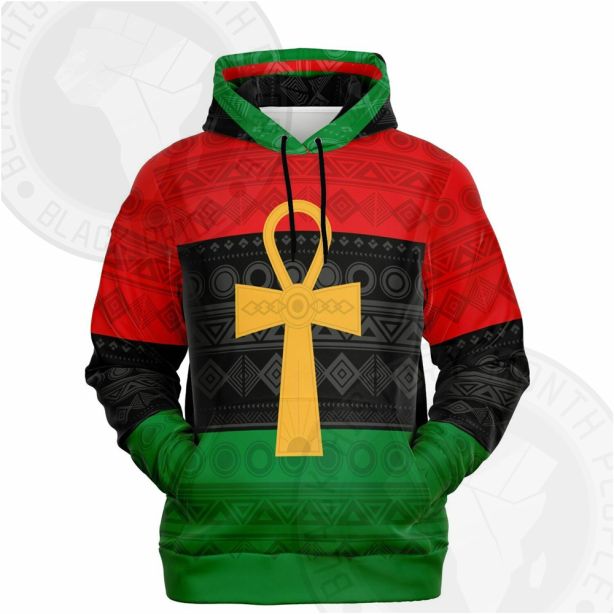 Gold Ankh RBG Flag Fashion Hoodie