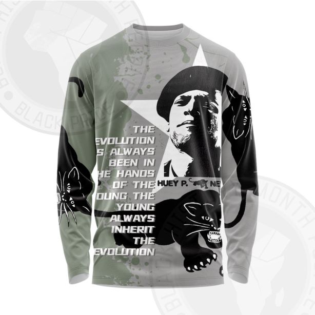 Huey Newton Against Police Brutality Long Sleeve Shirt