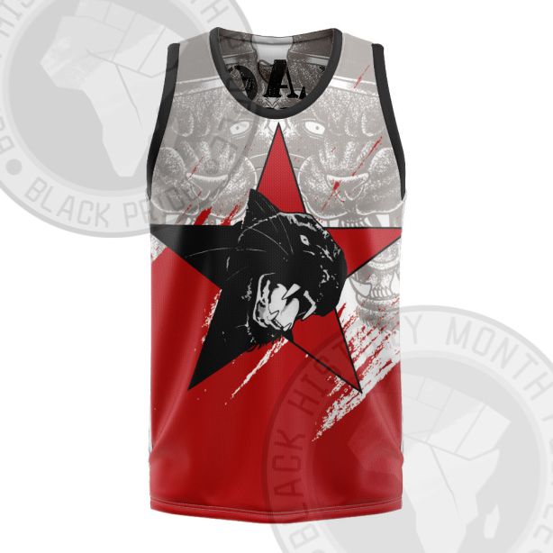 Huey Newton Black Panther Star Basketball Jersey