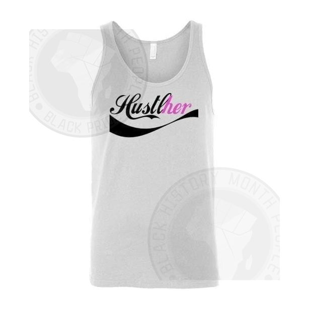 Hustlher Black Text Tank