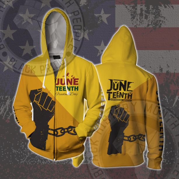 JUNETEENTH Liberation Cosplay Zip Up Hoodie