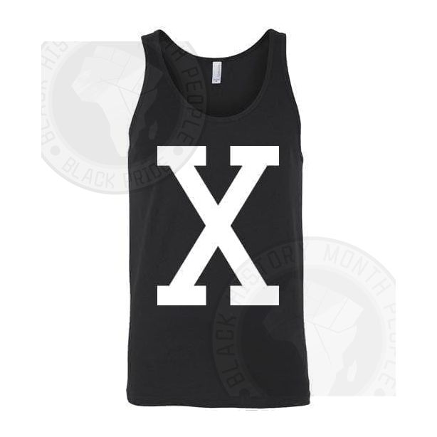 Malcolm X White X Retro Tank