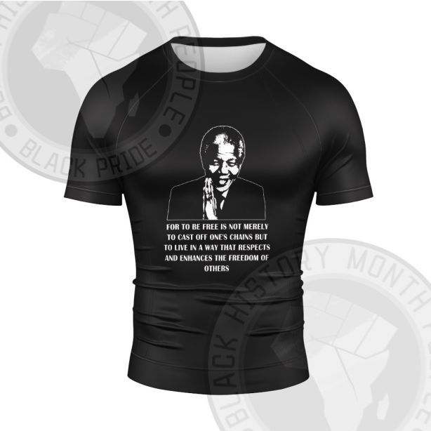 Nelson Mandela Get Rid Of Shackles Short Sleeve Compression Shirt