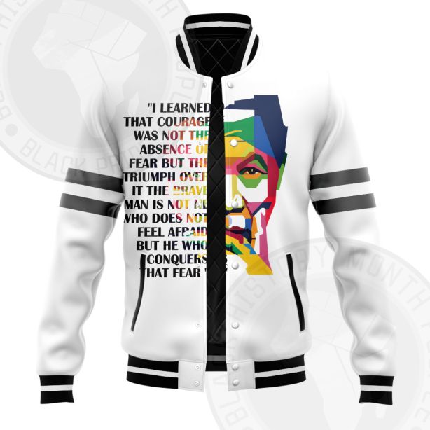 Nelson Mandela Overcome Fear Varsity Jacket