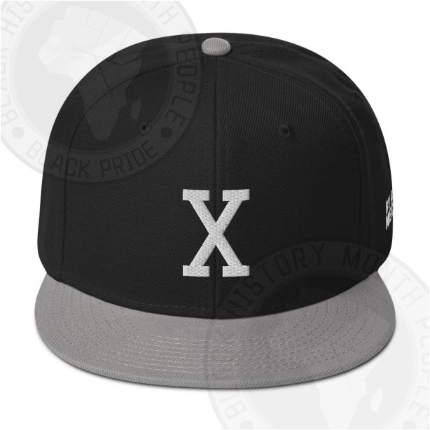 Retro X Black and Grey Brim Snapback