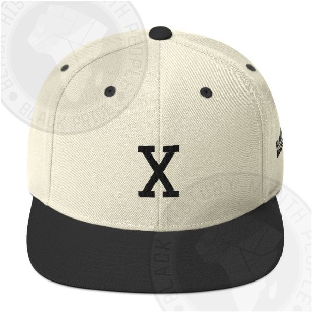 Retro X Snapback Black and Natural