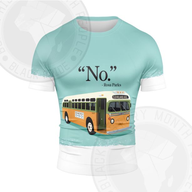 Rosa Parks Bus No Short Sleeve Compression Shirt