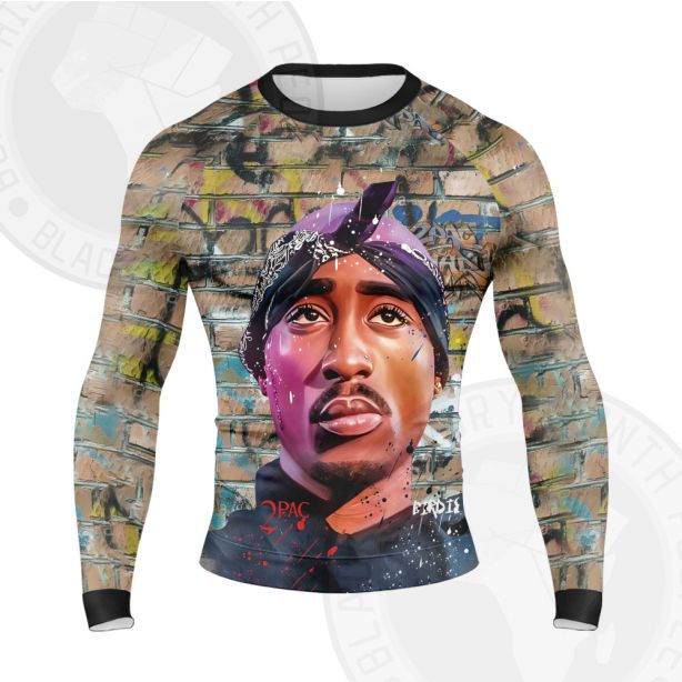 TUPAC GRAFFITI Long Sleeve Compression Shirt